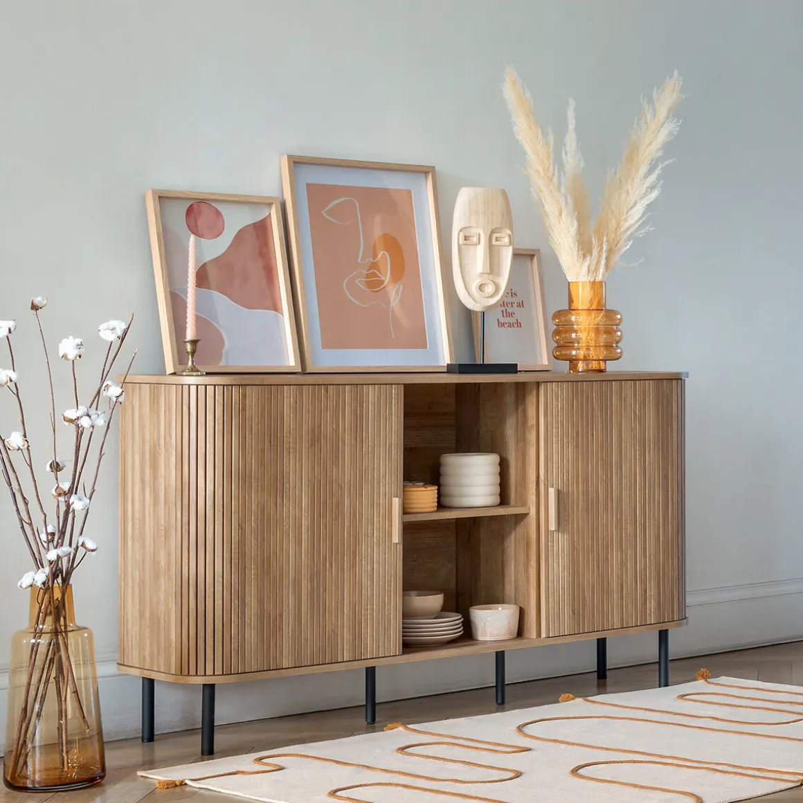 3 fleurs séchées "Pampa naturelle"