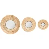 3 miroirs "Alba", Raphia