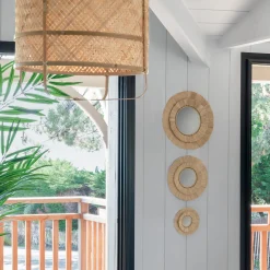 3 miroirs "Alba", Raphia