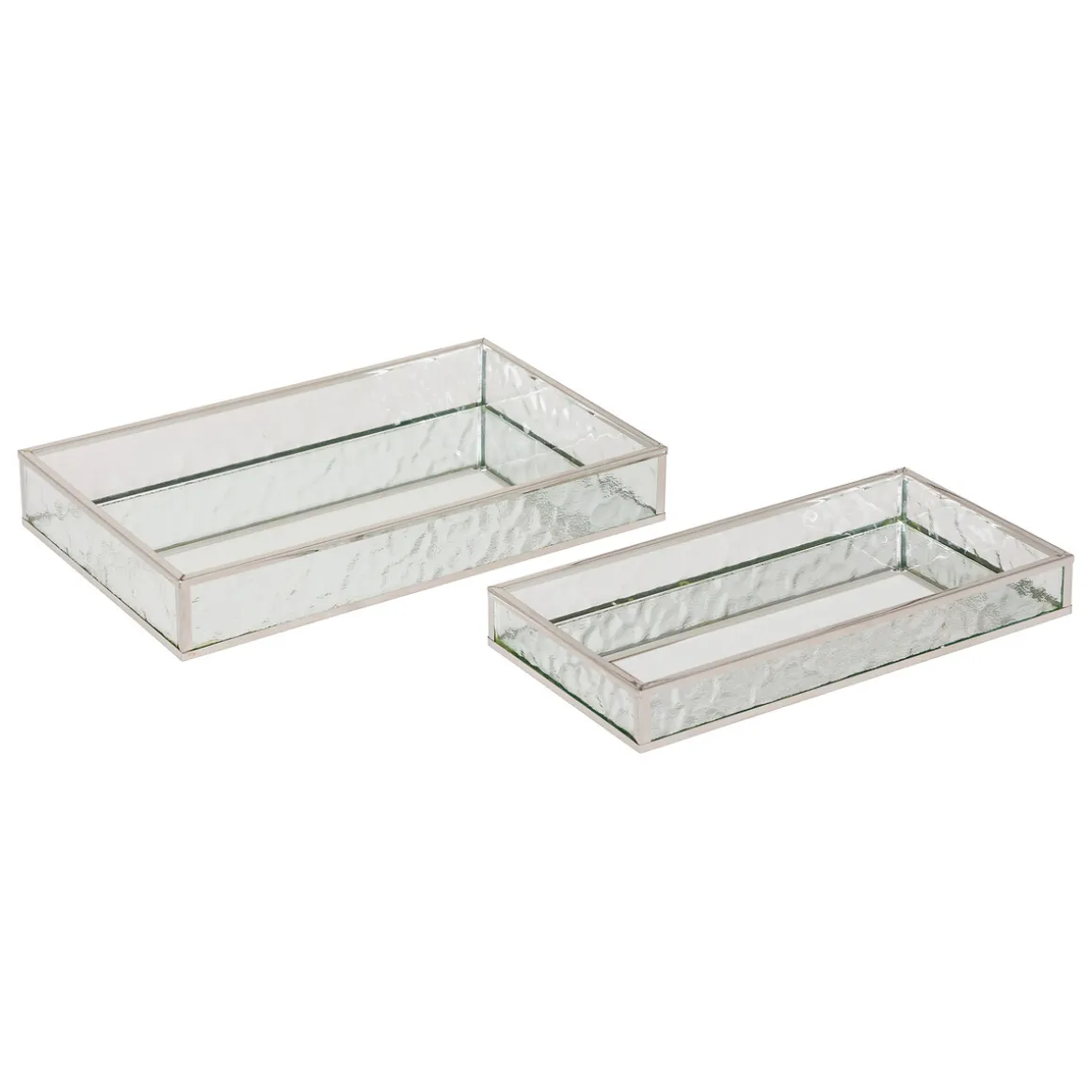 2 plateaux effet miroir "Ania"