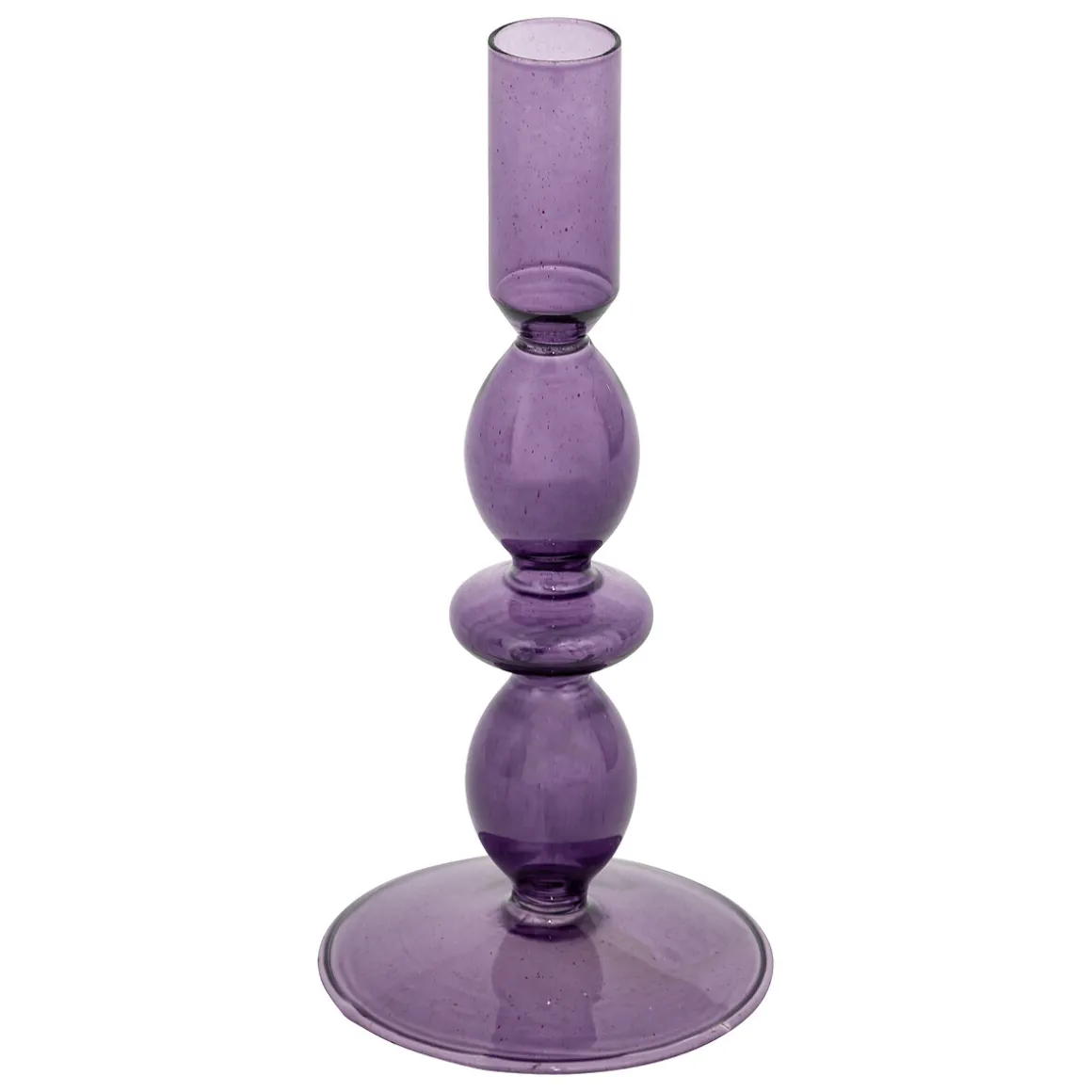 Bougeoir verre "Deep purple"