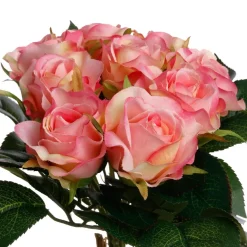 Bouquet de 9 roses artificielles