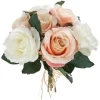 Bouquet de 7 roses vieillies artificielles