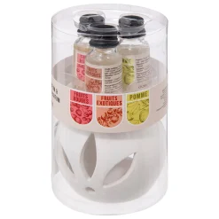 Brûle-parfum avec 3 huiles