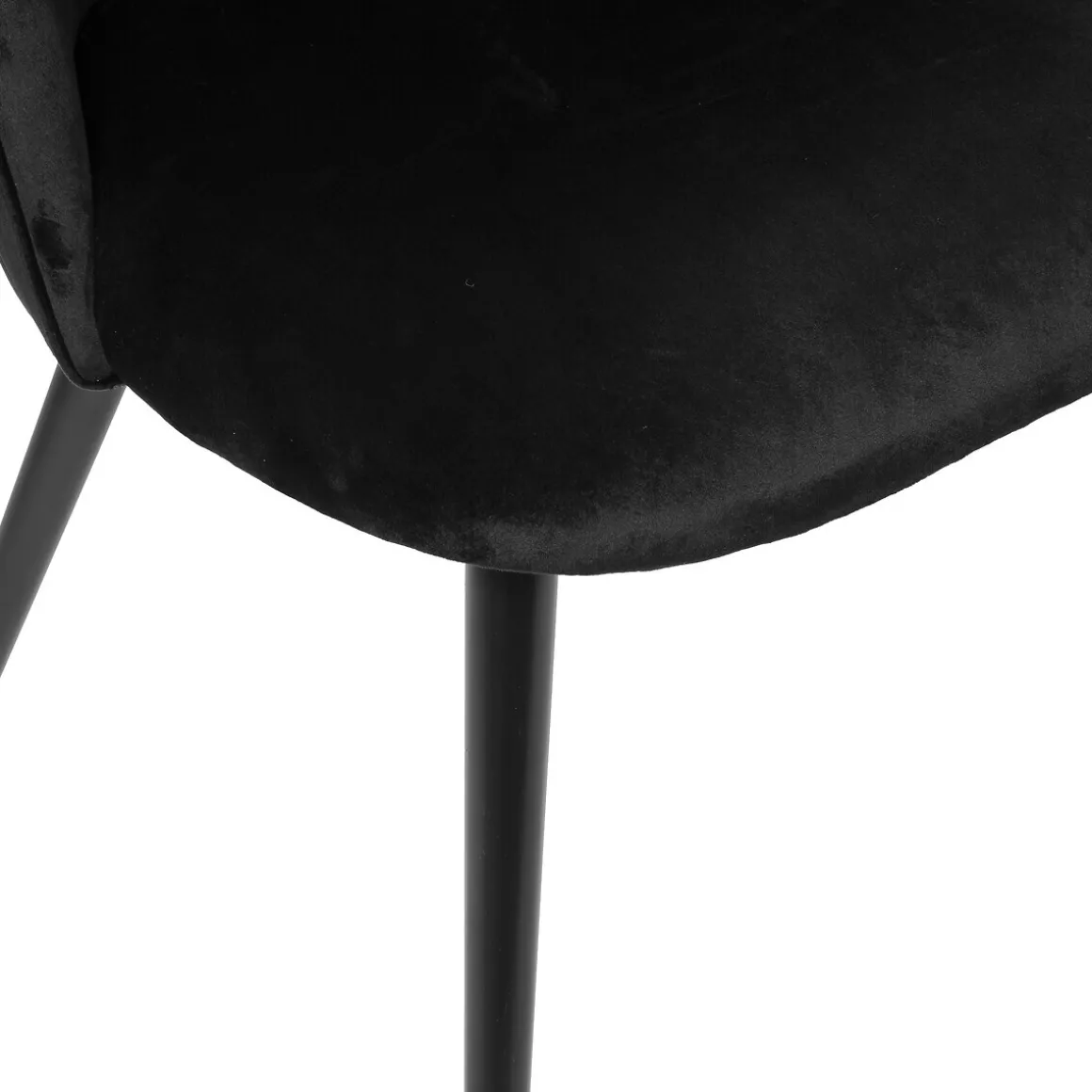 Chaise "Slano", pieds métal noir