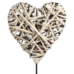 Coeur à poser, osier et métal