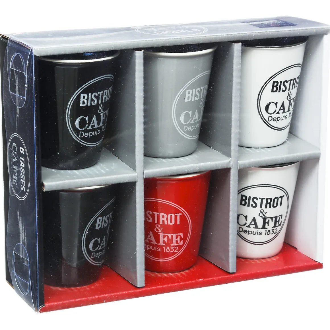 Coffret 6 tasses "Bistrot"