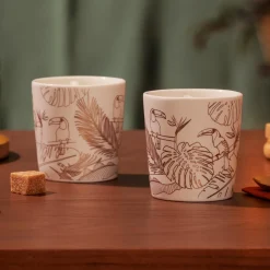 Coffret 4 tasses espresso "Toucan"