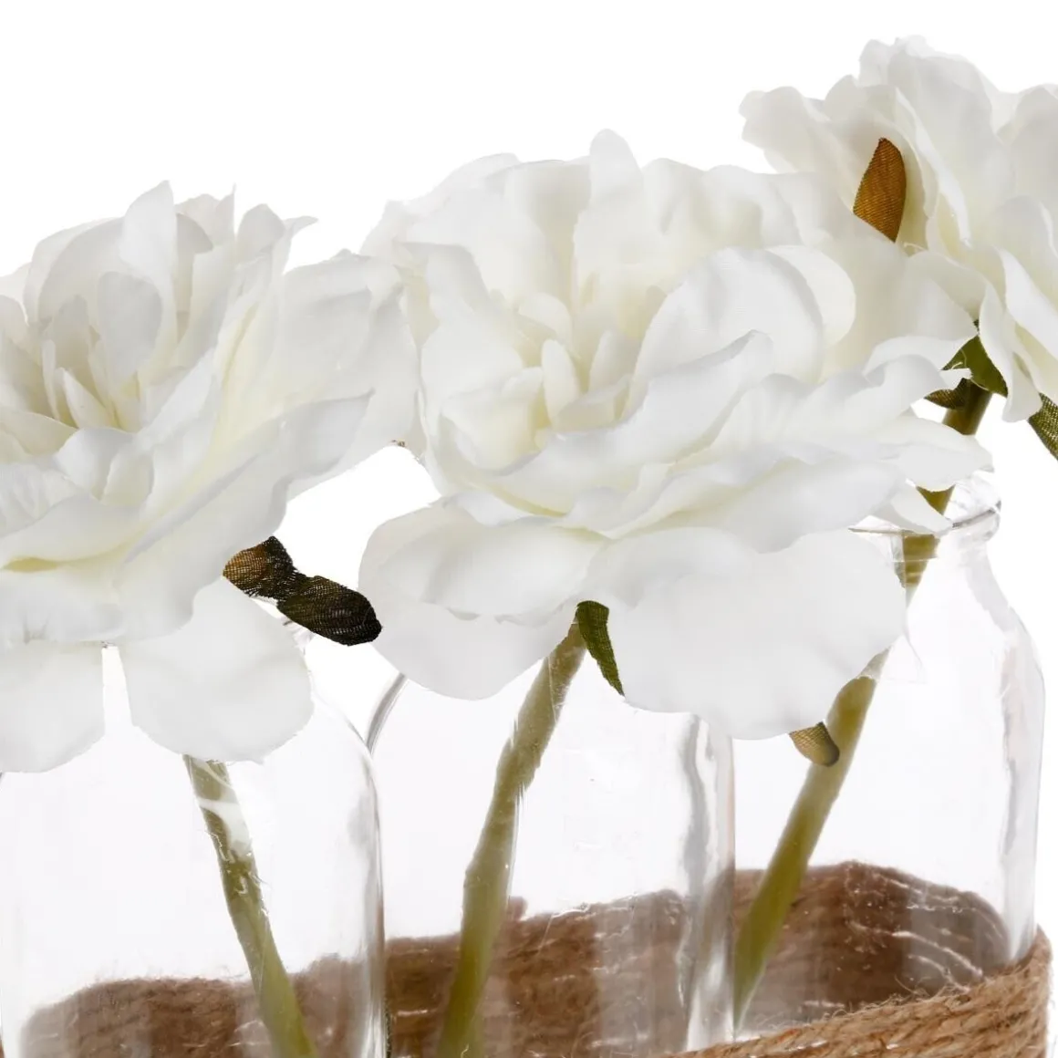 Composition 3 roses artificielles