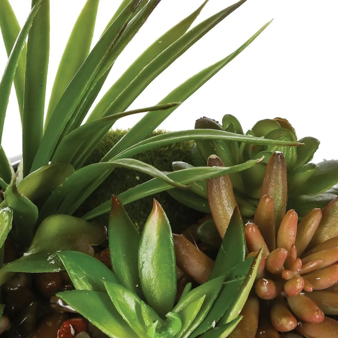 Composition des plantes arificielles, vase en céramique, H6 cm