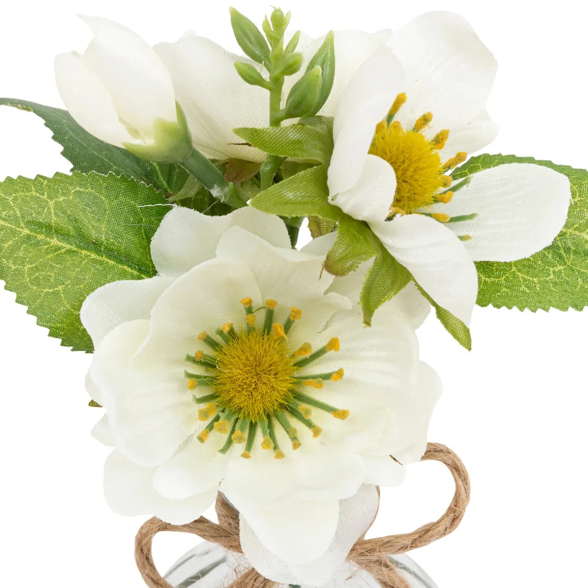 Composition vase et fleurs artificielles