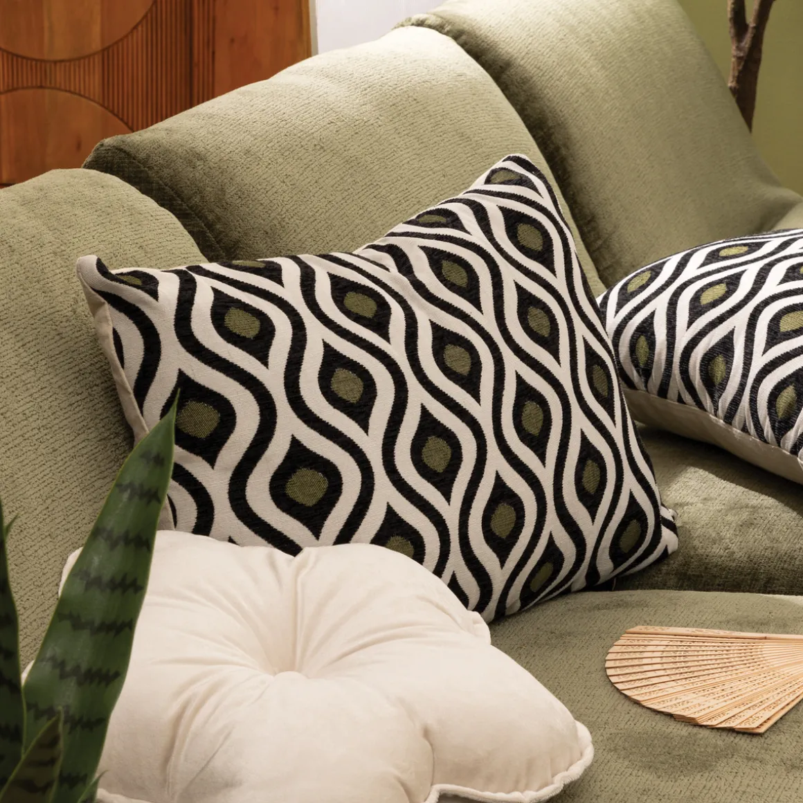 Coussin "Twisted Lime"