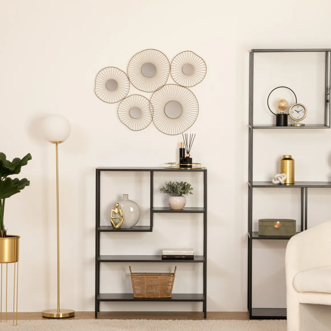 Déco murale 5 miroirs "Oli"