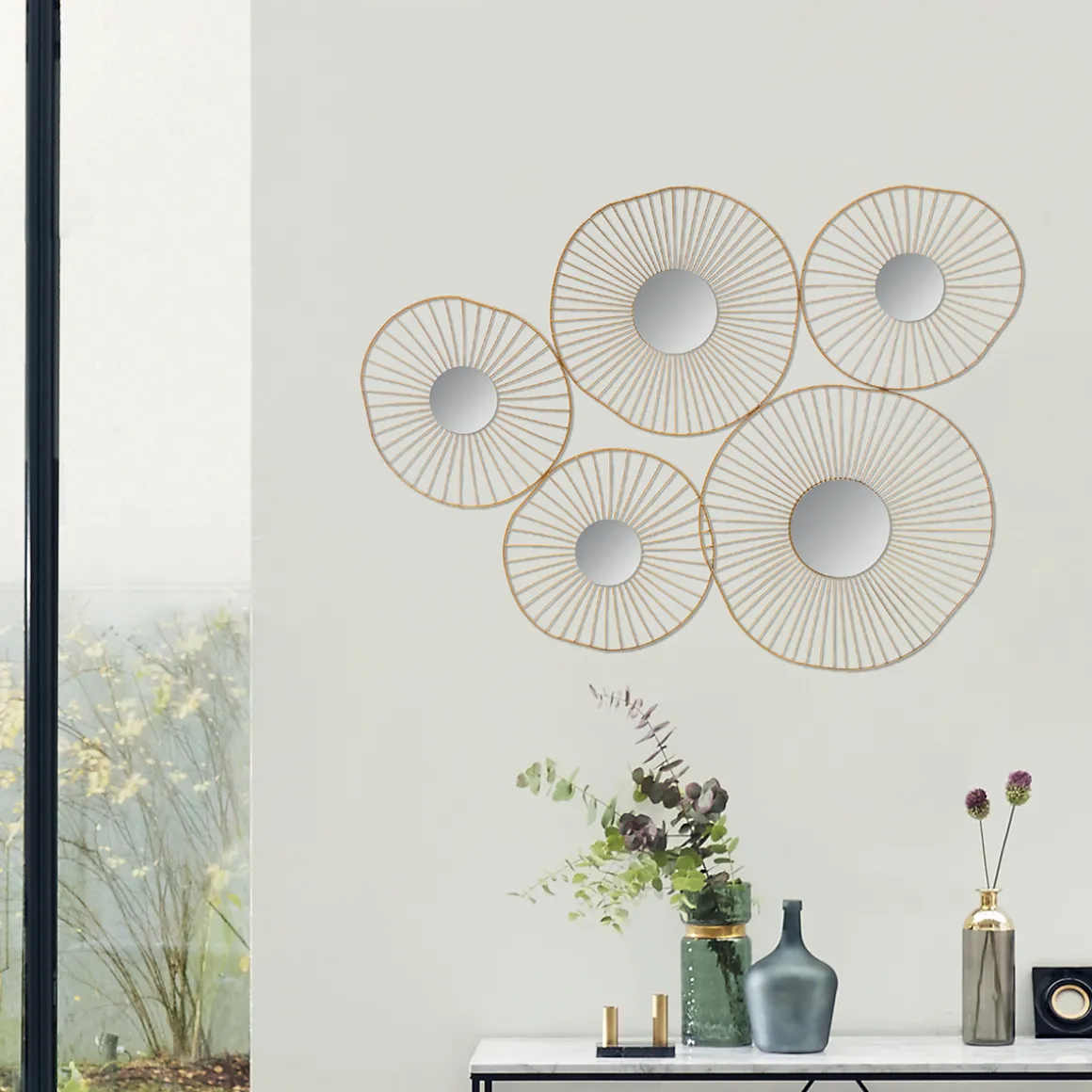 Déco murale 5 miroirs "Oli"