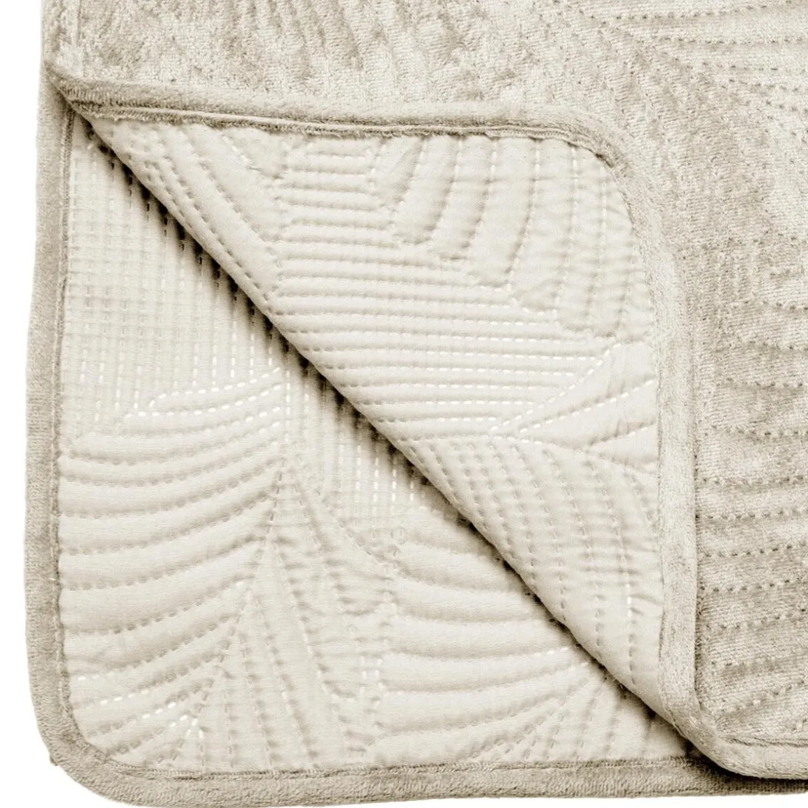 Dessus de lit "Feuille", velours