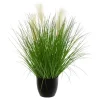 Herbe artificielle en pot