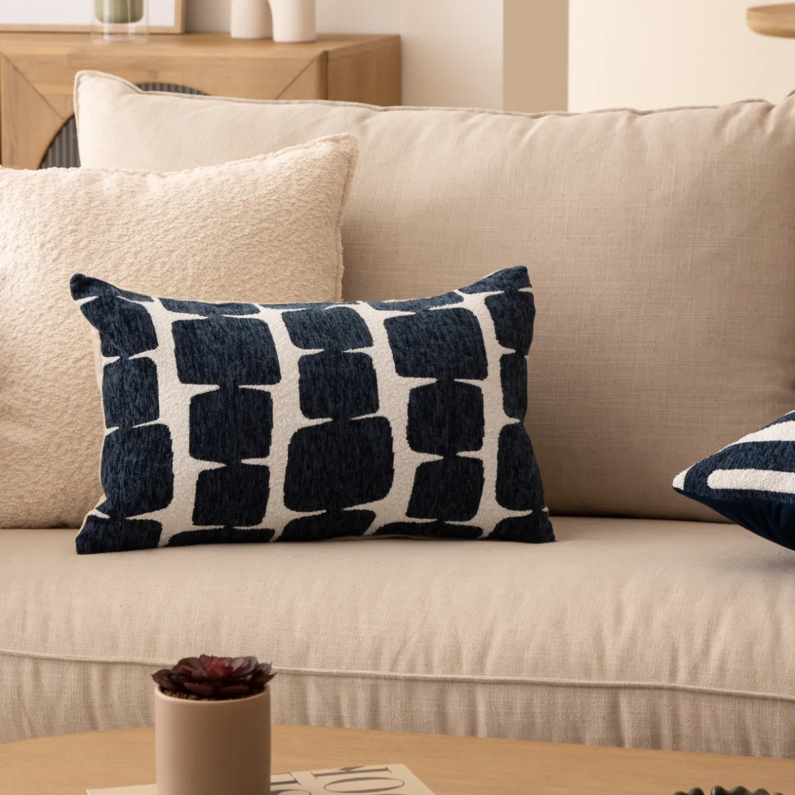 Housse de coussin "Jeni", chenille