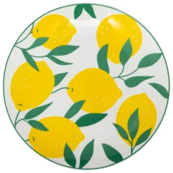 Lot de 6 assiettes plates "Citron"