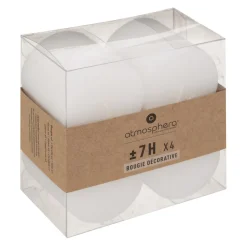 Lot de 4 bougies rustiques "Olia"