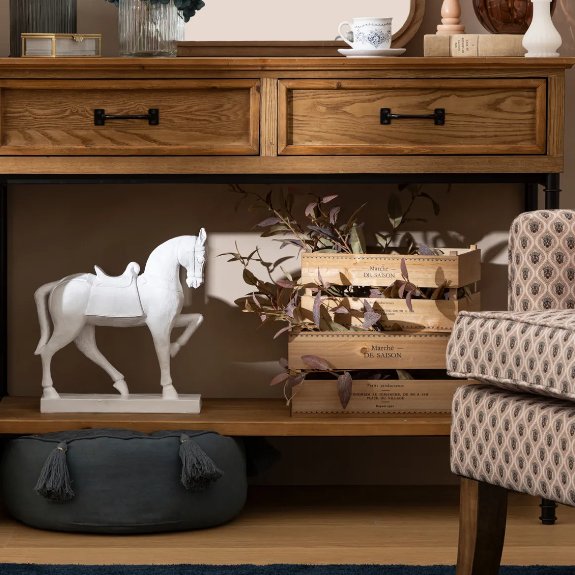 Lot de 2 cagettes "Little cottage"