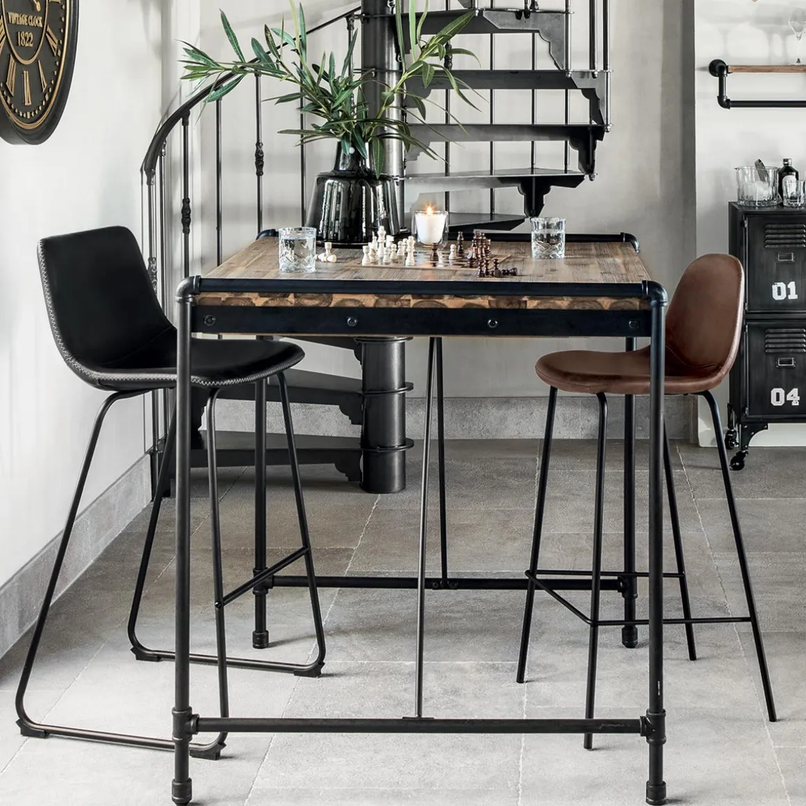 Lot de 2 chaises de bar "Lois"