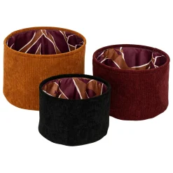 Lot de 3 paniers ronds "Automne"