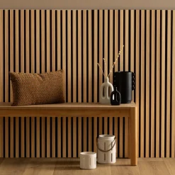 Lot de 2 panneaux décoratifs tasseaux bois Colva