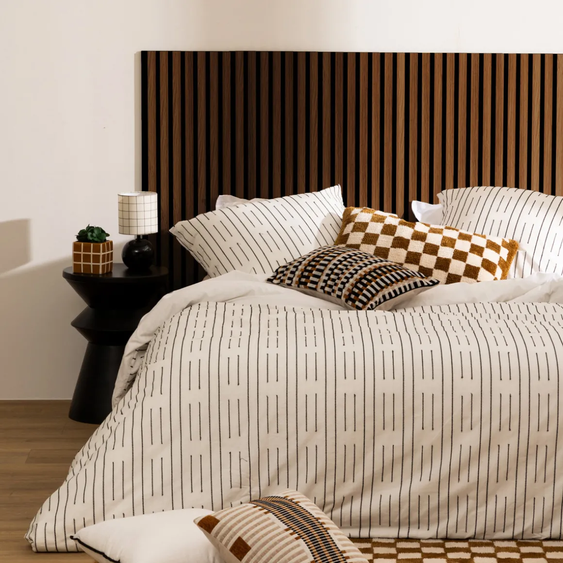 Lot de 2 panneaux décoratifs tasseaux bois Colva