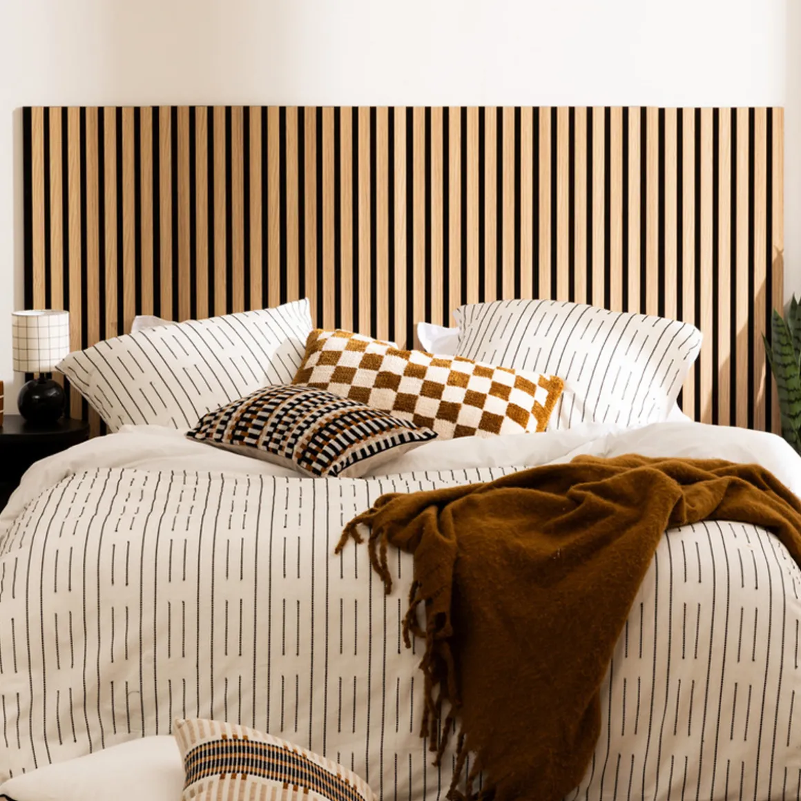 Lot de 4 panneaux décoratifs tasseaux bois Colva