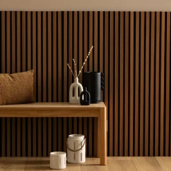 Lot de 3 panneaux décoratifs tasseaux bois Colva