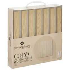 Lot de 3 panneaux décoratifs tasseaux bois Colva