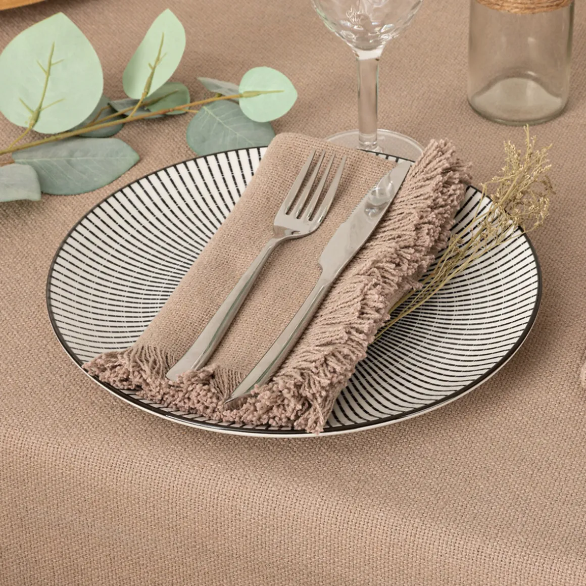 Lot de 2 serviettes de table "Maha"