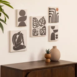 Lot de 5 toiles imprimées "Cynthia"