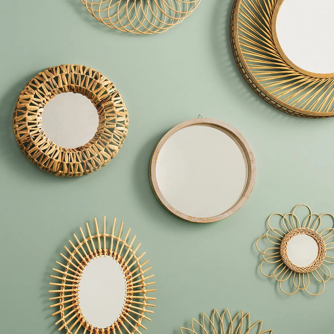 Miroir tressé "Beatriz"