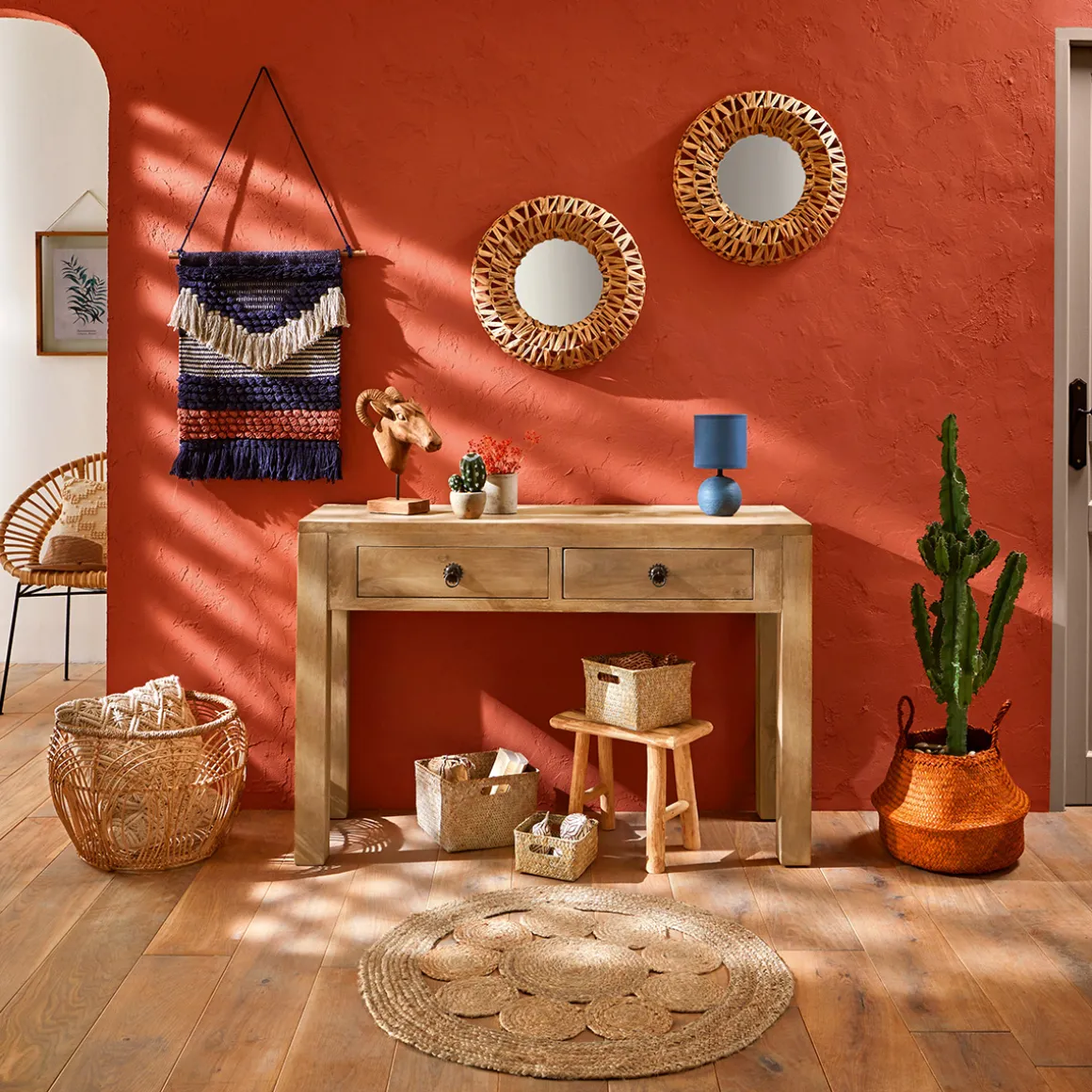 Miroir tressé "Beatriz"