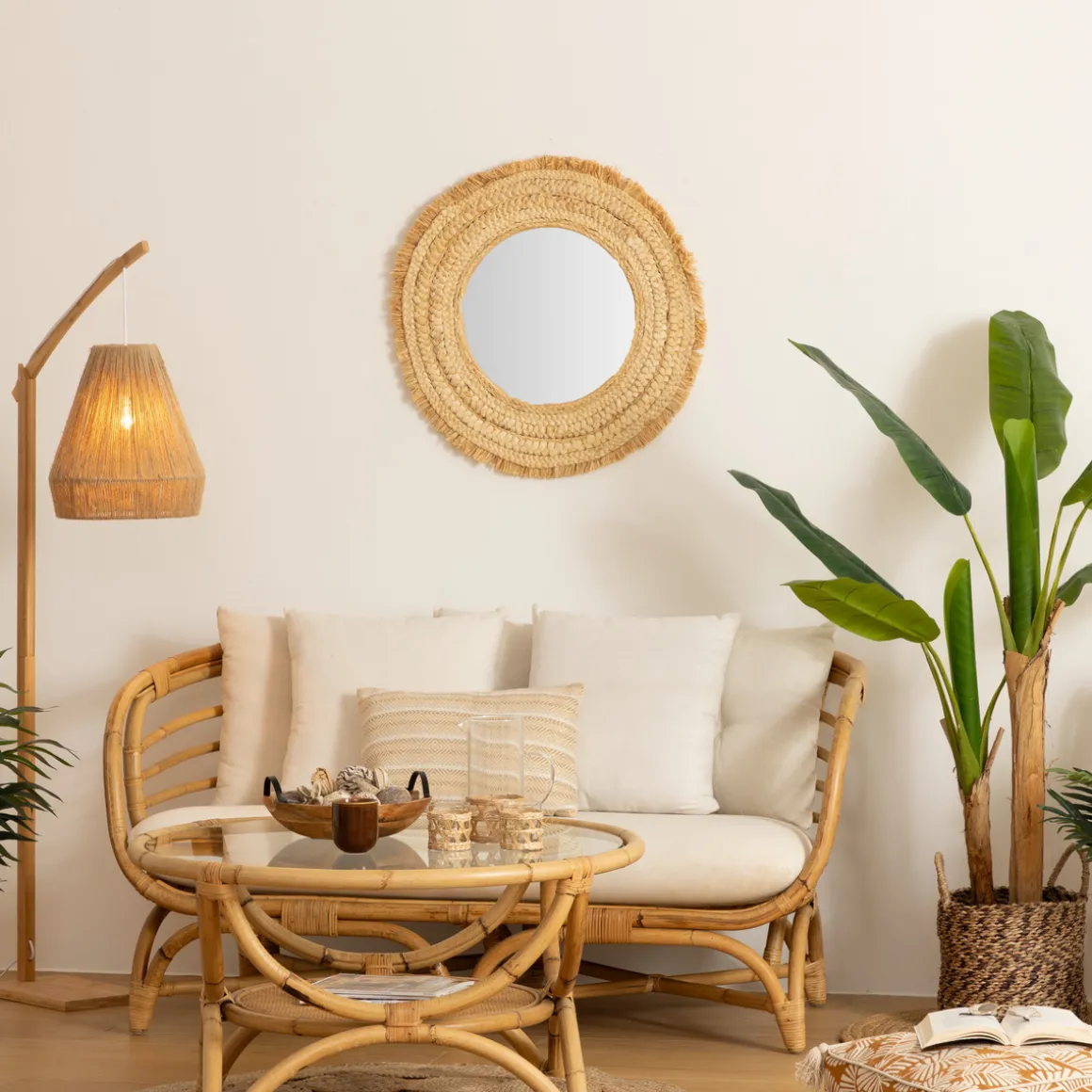 Miroir tressé "Celia"