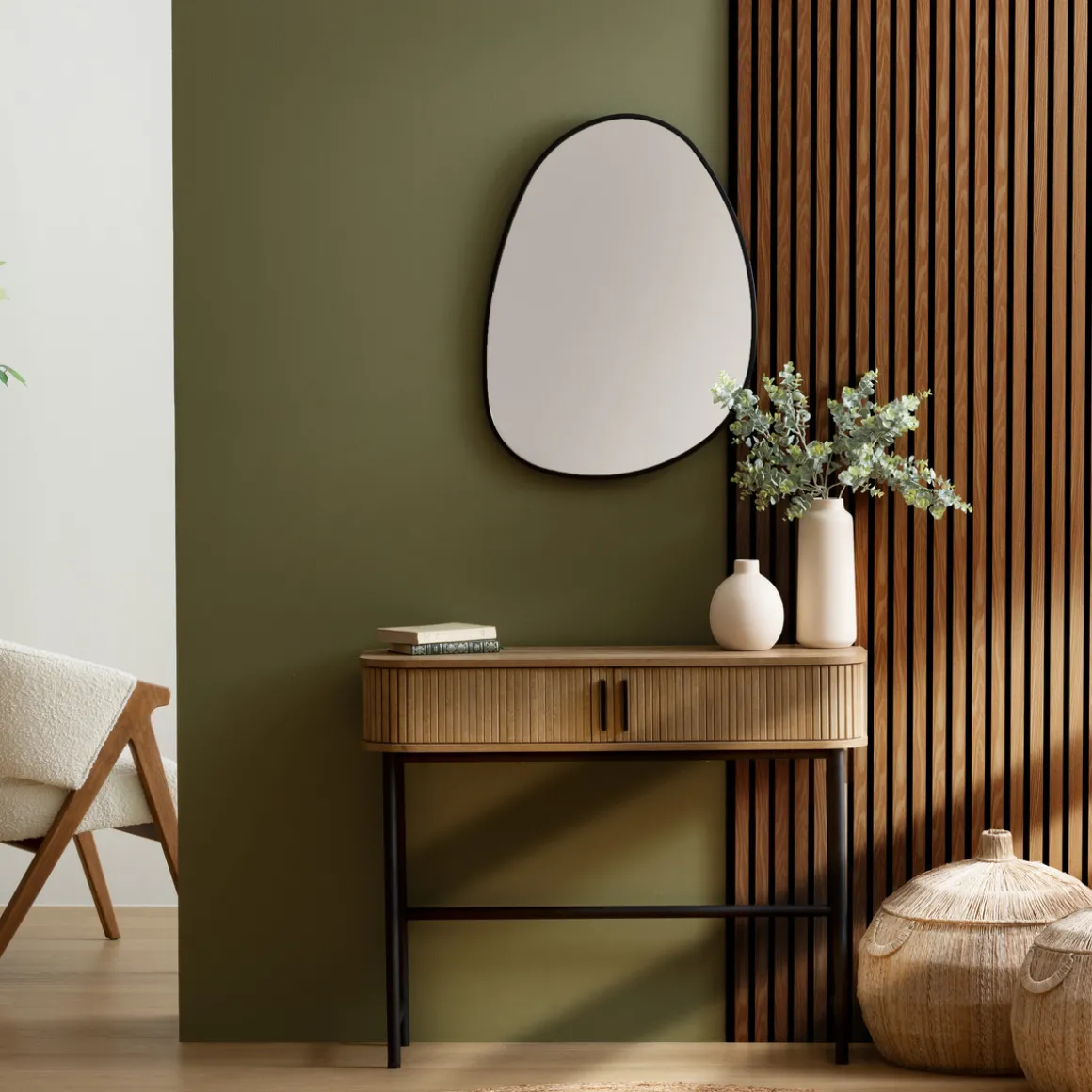 Panneau décoratif tasseaux bois Colva