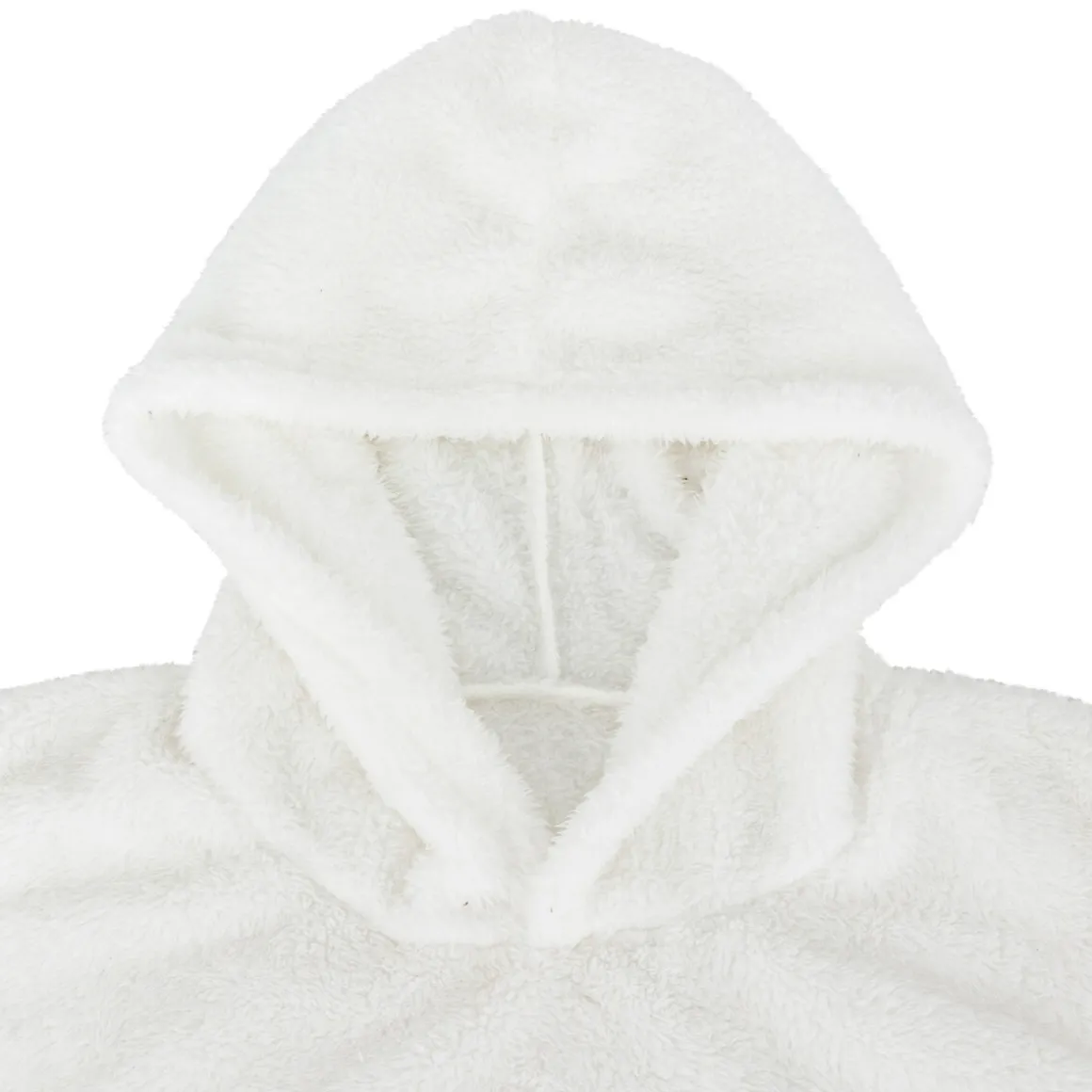 Plaid à manches capuche flanelle "teddy"