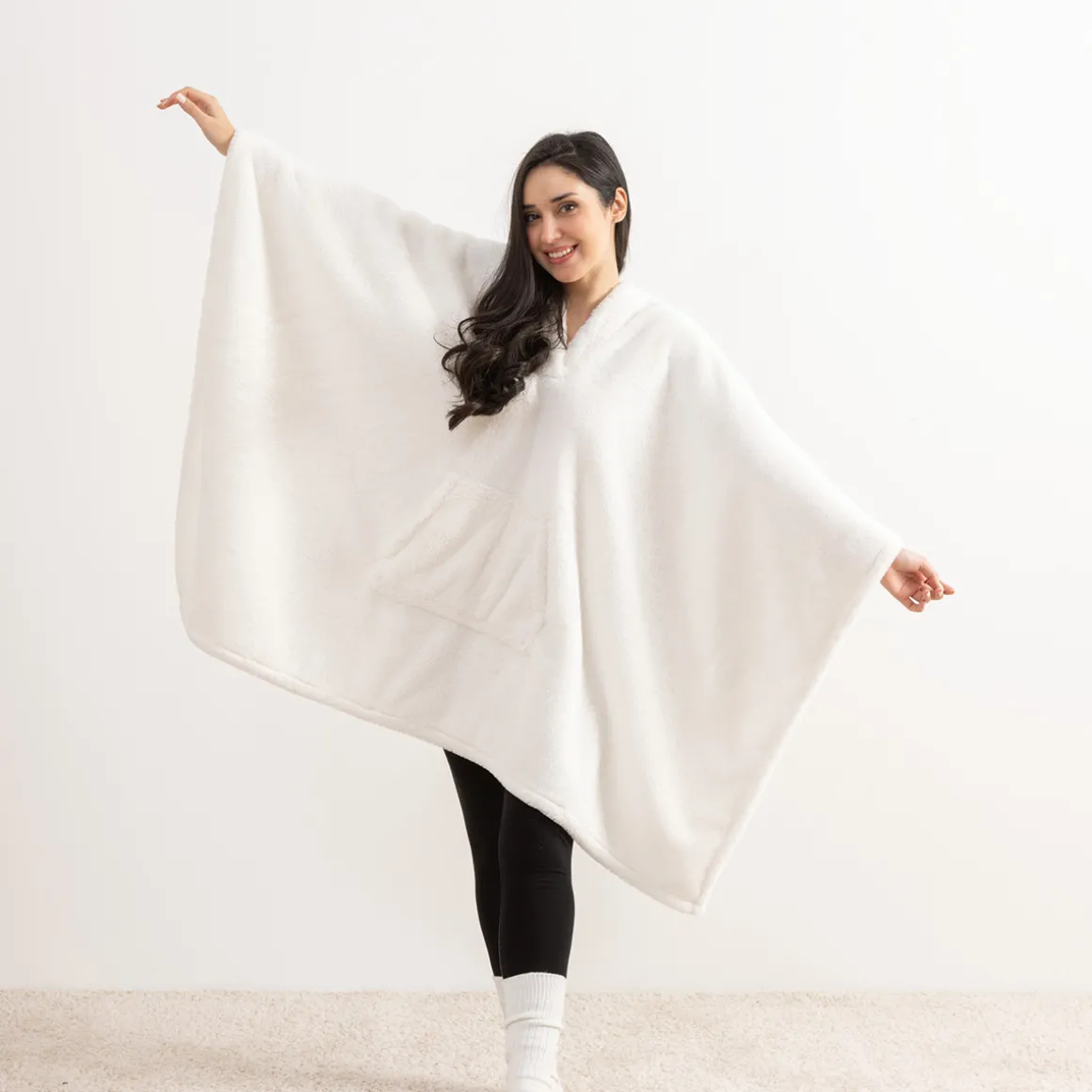 Plaid à manches fourrure "Aksel"