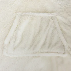 Plaid à manches fourrure