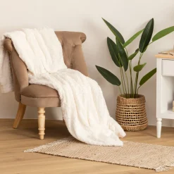 Plaid "Bouclette" fausse fourrure