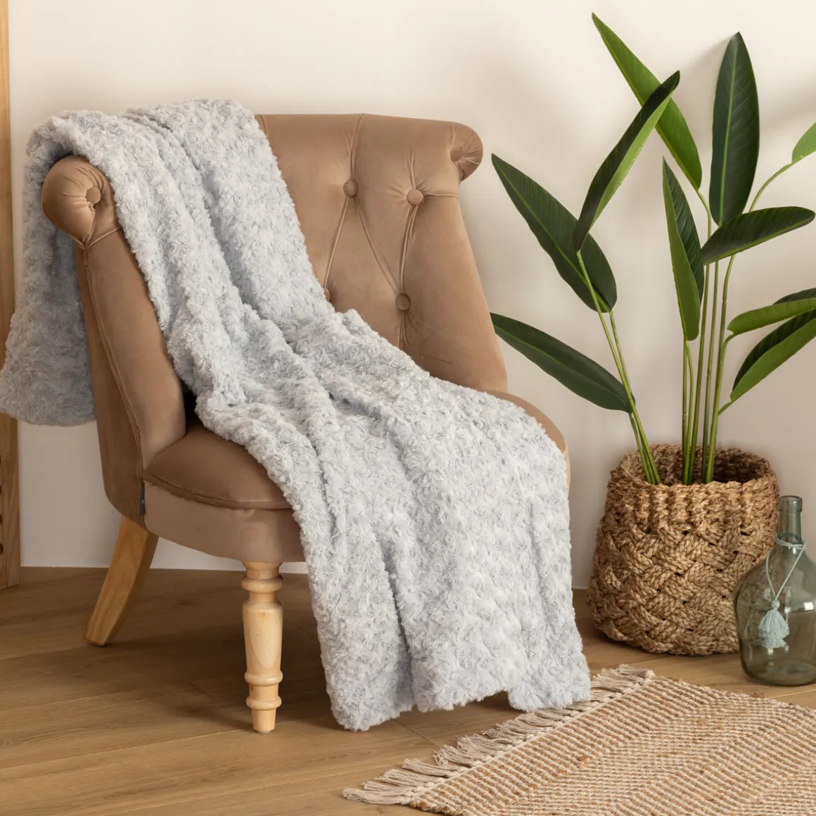 Plaid "Bouclette" fausse fourrure