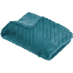 Plaid "3D Géo" fausse fourrure