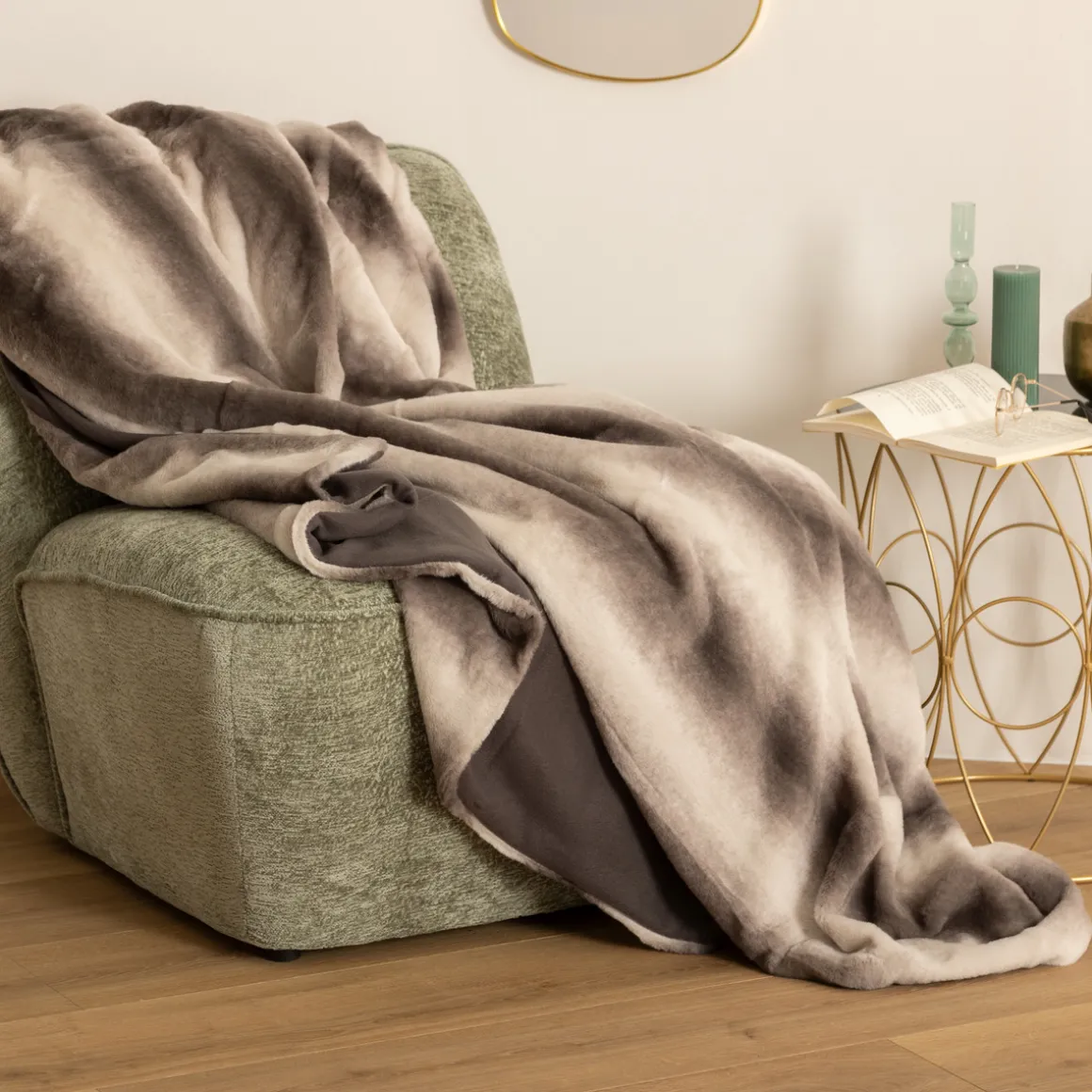 Plaid "Grizzli" fausse fourrure