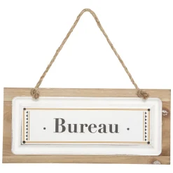 Plaque de porte bois