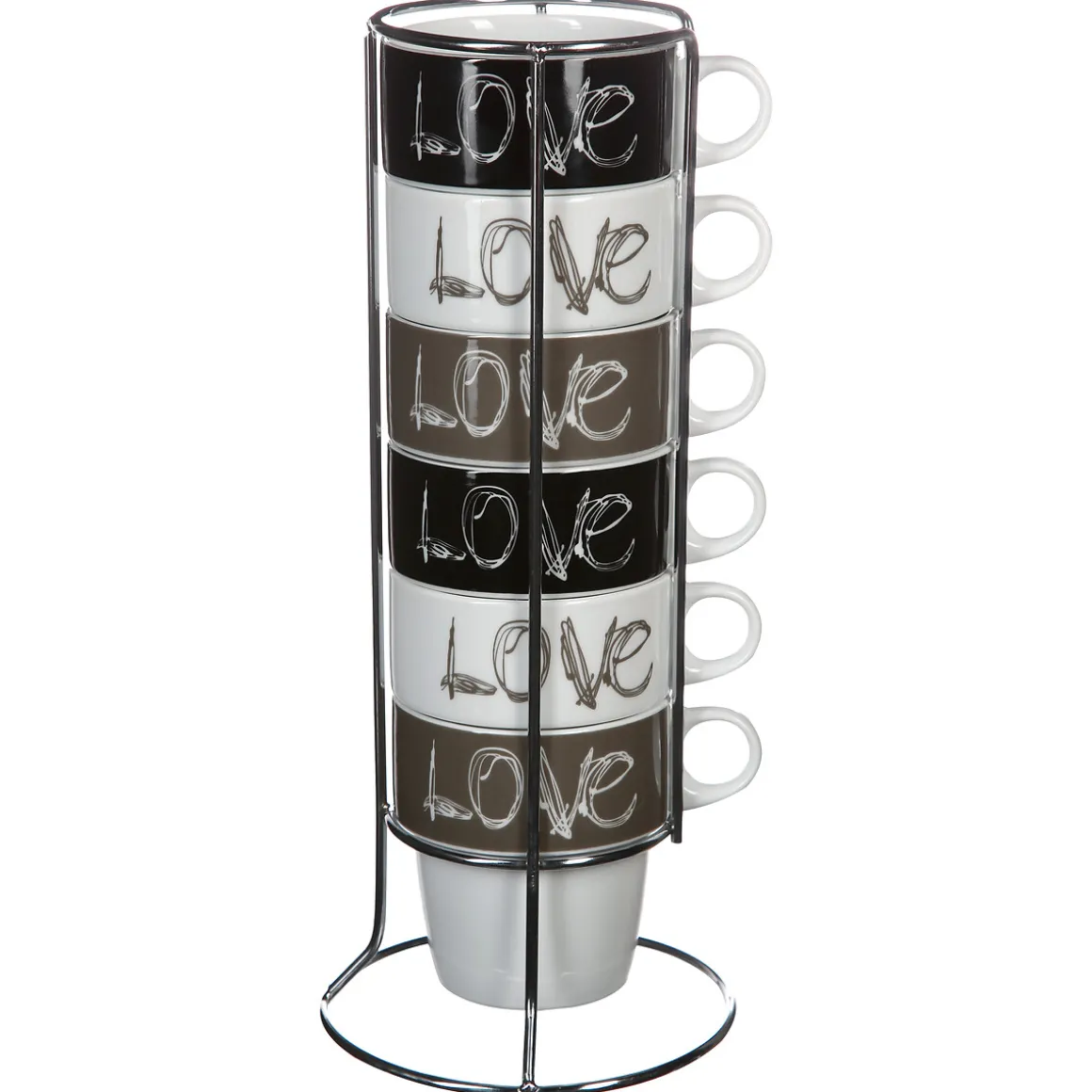 Rack 6 mugs "Love"