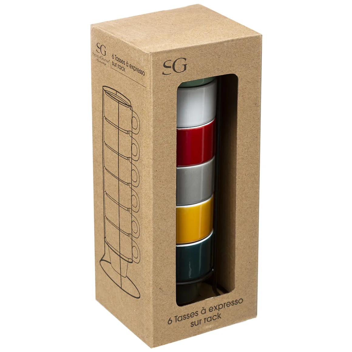 Rack 6 tasses "Colorama"