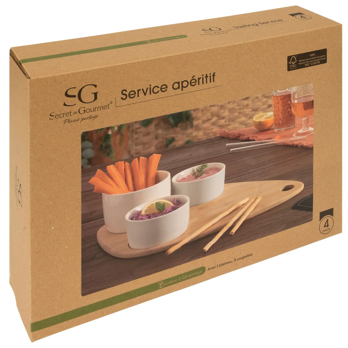 Service apéritif 4 pièces