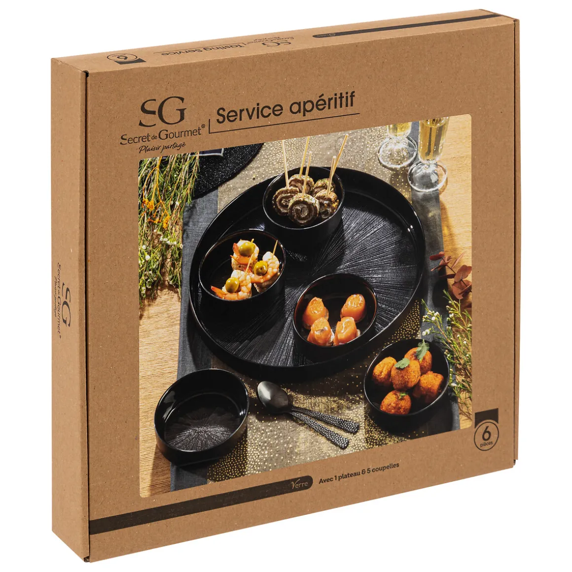 Service apéritif 6 pièces "Astra"