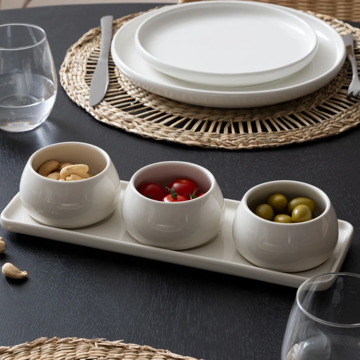 Service apéritif 4 pièces "Nora"